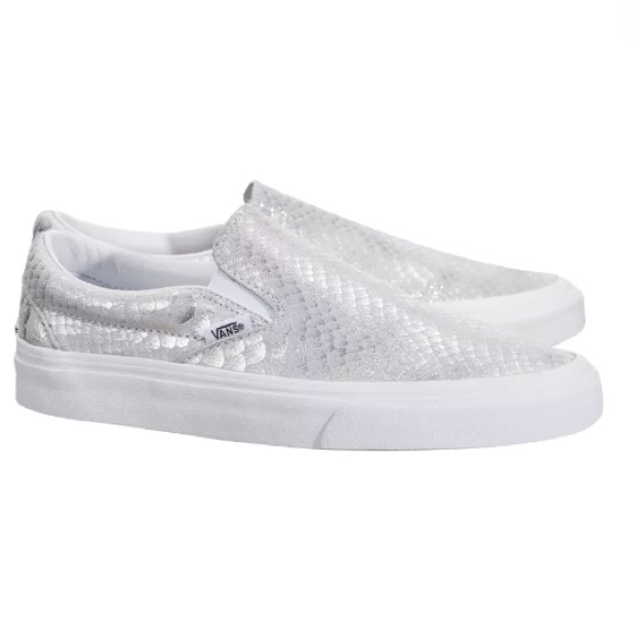 vans metallic snake slip on